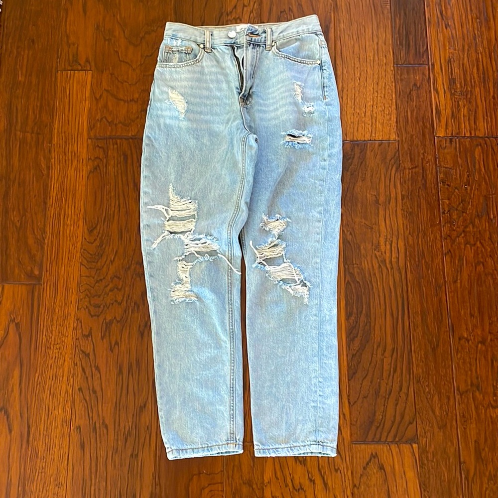 Like new, Insane Gene high rise distressed boyfriend jeans